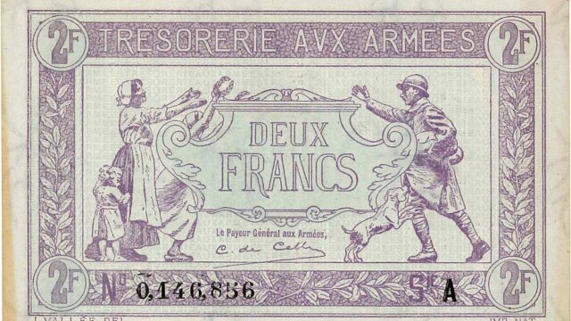 2 francs Trésorerie aux armées type 1917