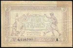 2 francs Trésorerie aux armées type 1917