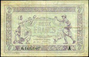 2 francs Trésorerie aux armées type 1917