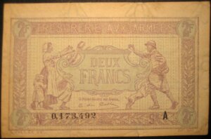 2 francs Trésorerie aux armées type 1917