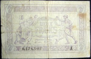 2 francs Trésorerie aux armées type 1917