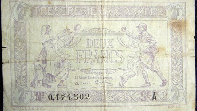 2 francs Trésorerie aux armées type 1917