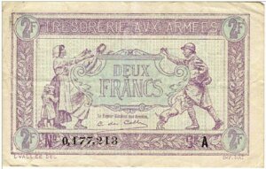 2 francs Trésorerie aux armées type 1917