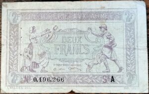 2 francs Trésorerie aux armées type 1917