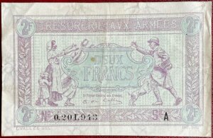 2 francs Trésorerie aux armées type 1917