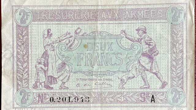 2 francs Trésorerie aux armées type 1917