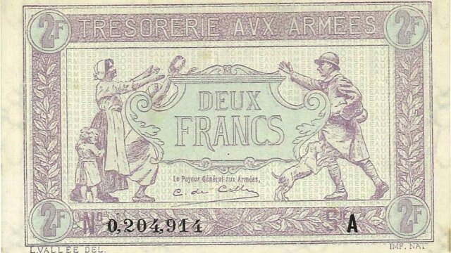 2 francs Trésorerie aux armées type 1917