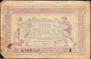 2 francs Trésorerie aux armées type 1917