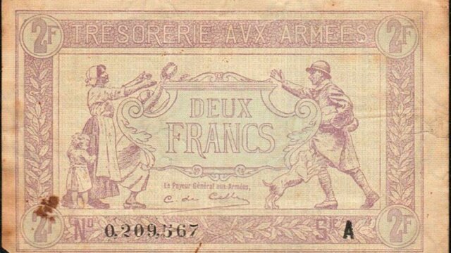 2 francs Trésorerie aux armées type 1917