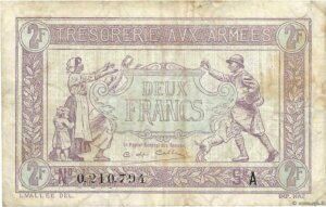 2 francs Trésorerie aux armées type 1917