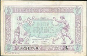 2 francs Trésorerie aux armées type 1917