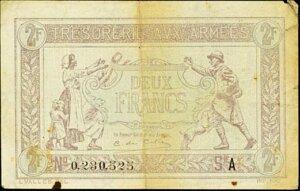 2 francs Trésorerie aux armées type 1917