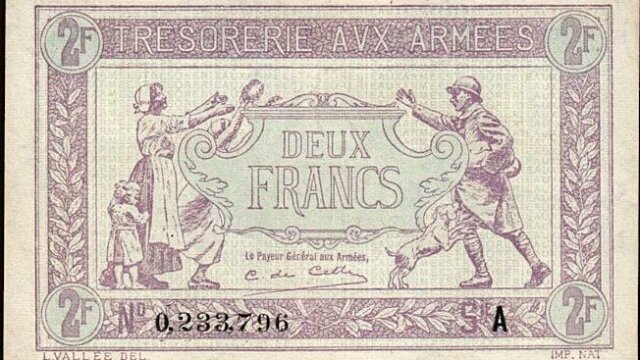 2 francs Trésorerie aux armées type 1917