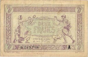 2 francs Trésorerie aux armées type 1917