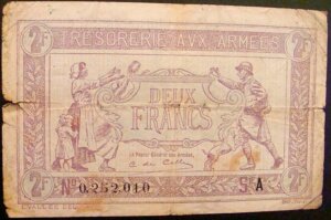 2 francs Trésorerie aux armées type 1917