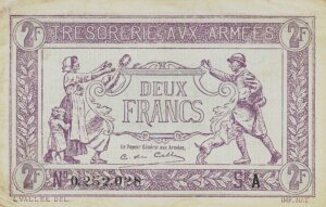 2 francs Trésorerie aux armées type 1917