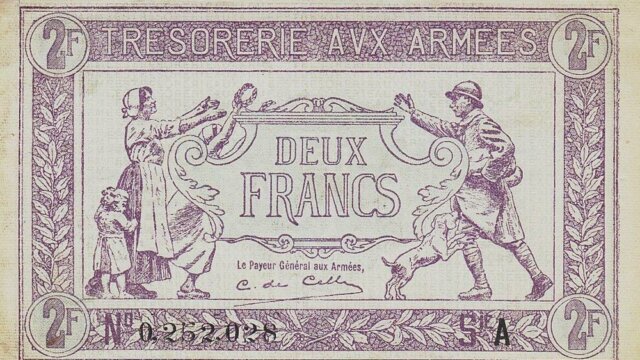 2 francs Trésorerie aux armées type 1917