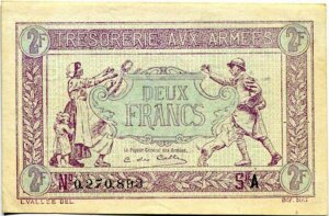 2 francs Trésorerie aux armées type 1917