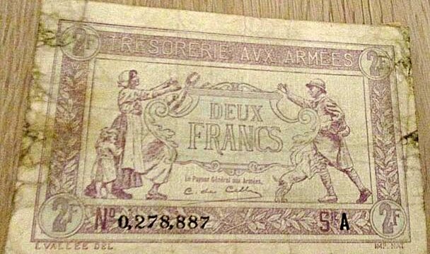 2 francs Trésorerie aux armées type 1917