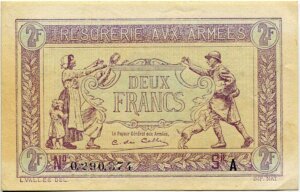 2 francs Trésorerie aux armées type 1917