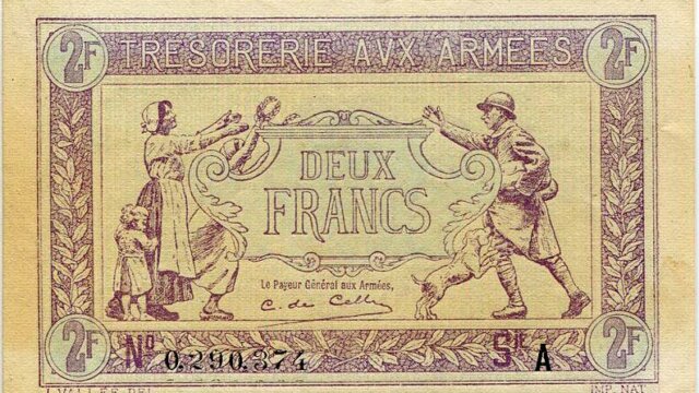 2 francs Trésorerie aux armées type 1917