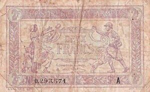 2 francs Trésorerie aux armées type 1917