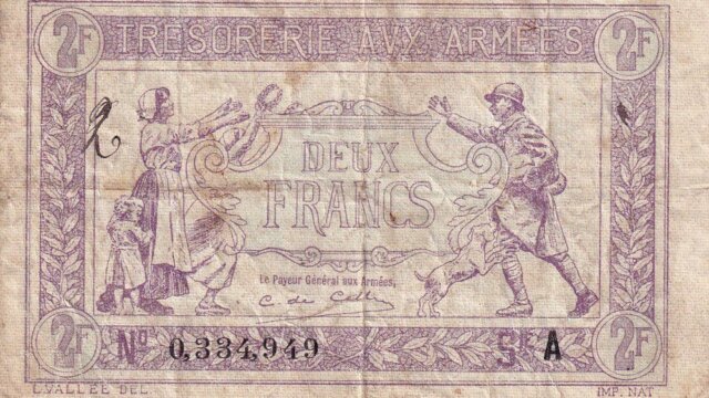 2 francs Trésorerie aux armées type 1917