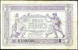 2 francs Trésorerie aux armées type 1917