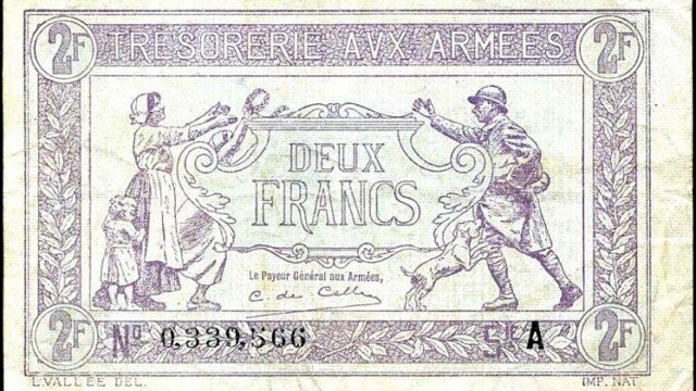 2 francs Trésorerie aux armées type 1917