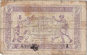 2 francs Trésorerie aux armées type 1917