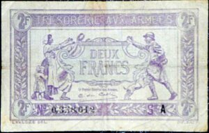 2 francs Trésorerie aux armées type 1917