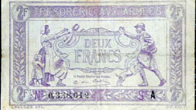 2 francs Trésorerie aux armées type 1917