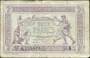 2 francs Trésorerie aux armées type 1917