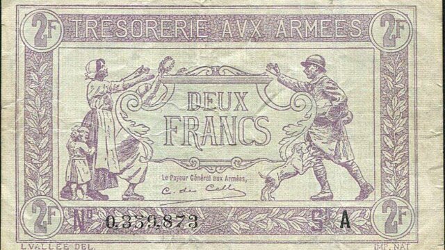 2 francs Trésorerie aux armées type 1917