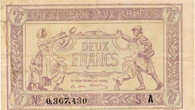 2 francs Trésorerie aux armées type 1917