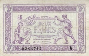 2 francs Trésorerie aux armées type 1917