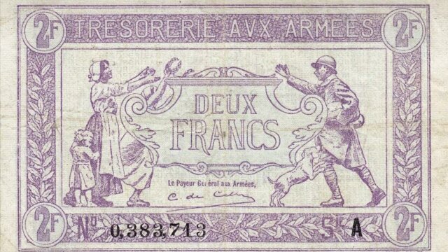 2 francs Trésorerie aux armées type 1917