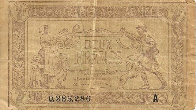 2 francs Trésorerie aux armées type 1917