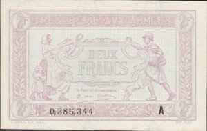 2 francs Trésorerie aux armées type 1917