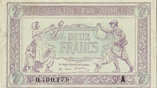 2 francs Trésorerie aux armées type 1917