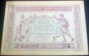 2 francs Trésorerie aux armées type 1917