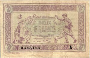 2 francs Trésorerie aux armées type 1917