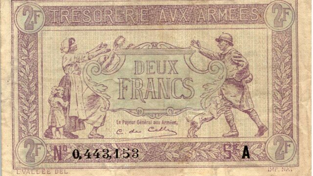 2 francs Trésorerie aux armées type 1917