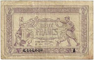 2 francs Trésorerie aux armées type 1917