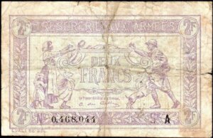 2 francs Trésorerie aux armées type 1917