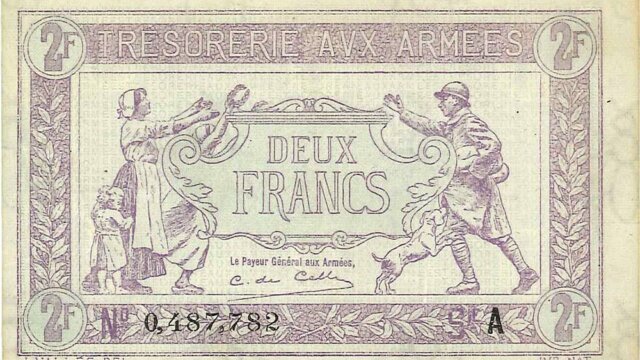 2 francs Trésorerie aux armées type 1917