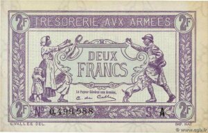 2 francs Trésorerie aux armées type 1917