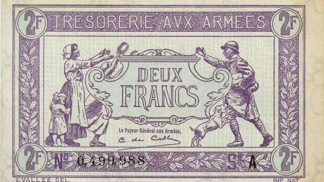 2 francs Trésorerie aux armées type 1917