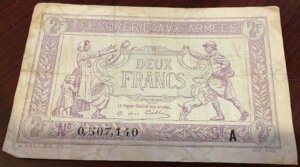 2 francs Trésorerie aux armées type 1917