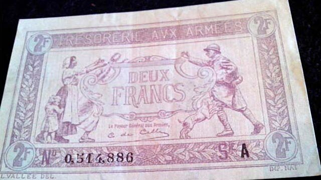 2 francs Trésorerie aux armées type 1917